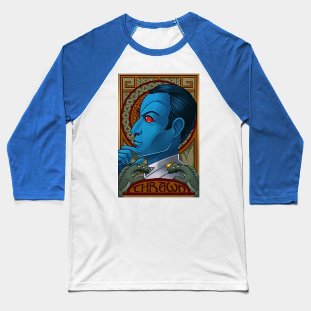 Grand Admiral Thrawn Baseball T-Shirt by ChristaDoodles